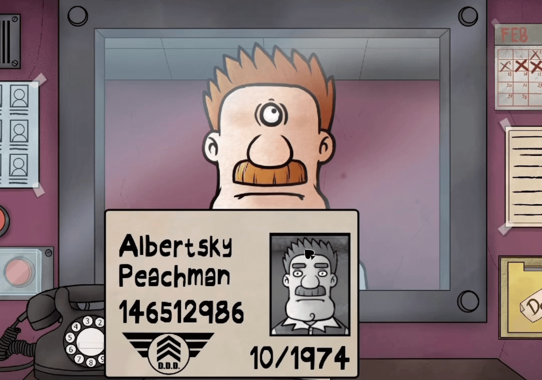 Exhibit A: Skinwalker or Not screenshot from That's Not My Neighbor showing doppelganger eyes